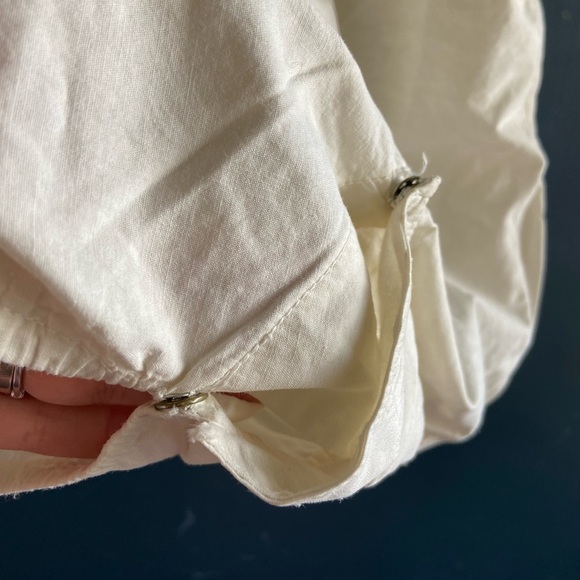 Vintage Baby Infant Smocked Bubble Short Romper White Gathered Antique Bodysuit - Picture 4 of 7